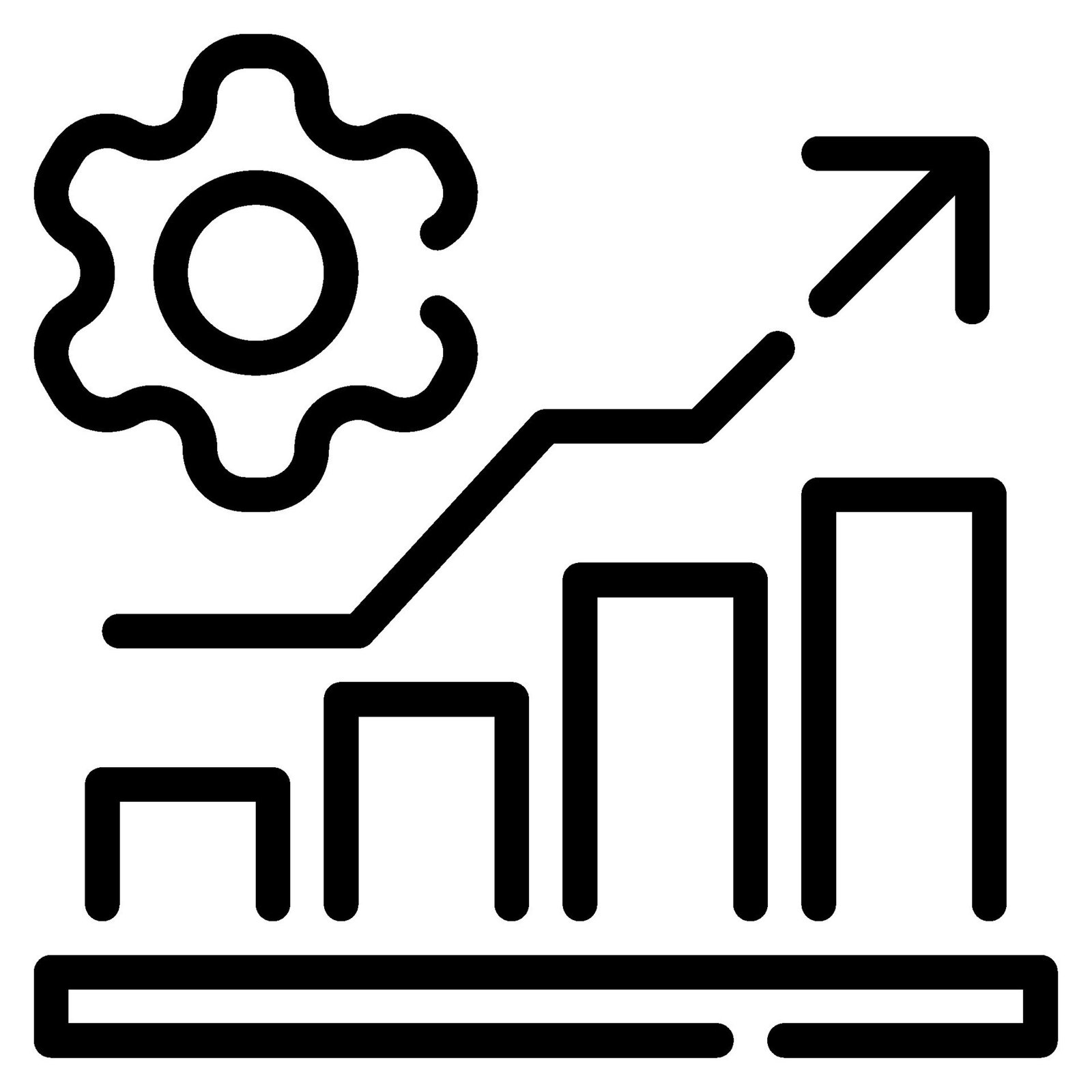 process improvement icon for web app infographic etc vector
